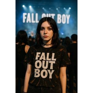 Fall Out Boy‎ Bleach FOB Tie-Dye Band Tee – Size Small – Emo Concert Aesthetic